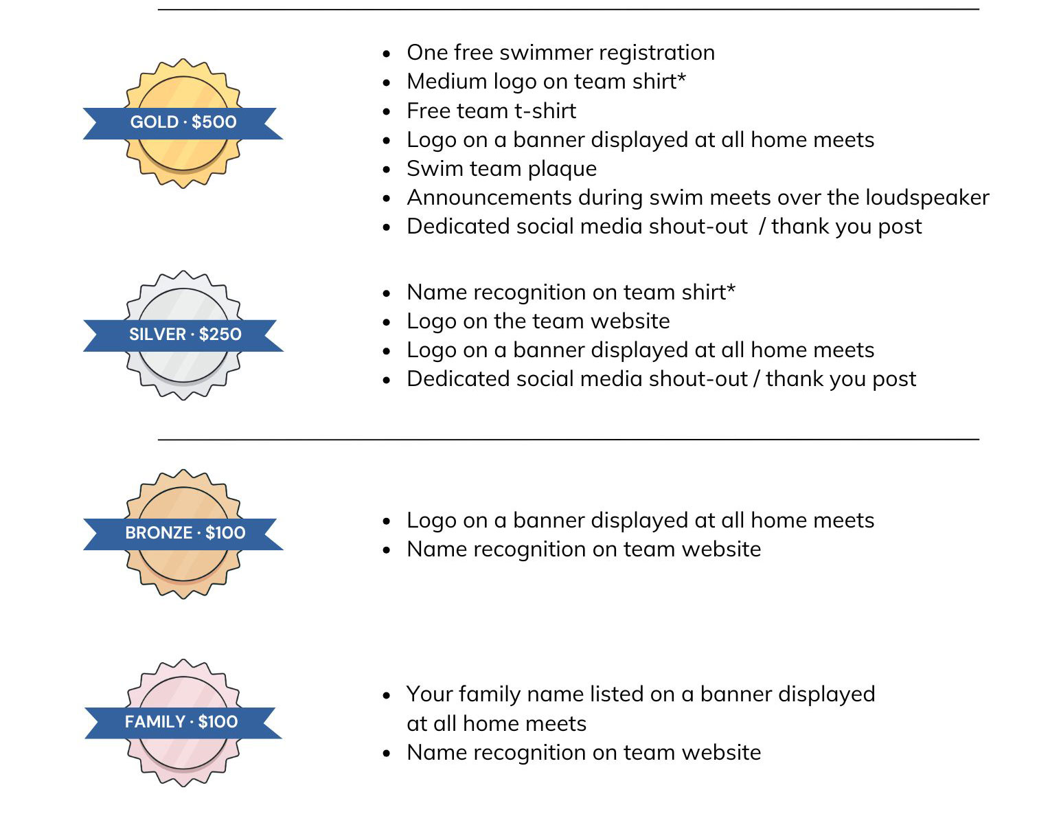 Become a Sponsor - Clear Lake City Stars